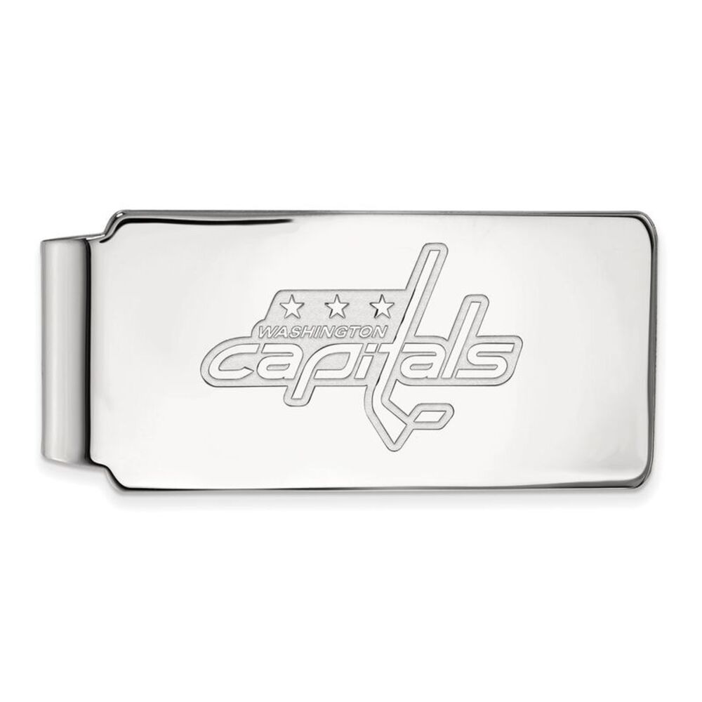 10k White Gold NHL Washington Capitals Money Clip